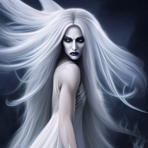 Detailed Banshee Illustration from Irish Folklore