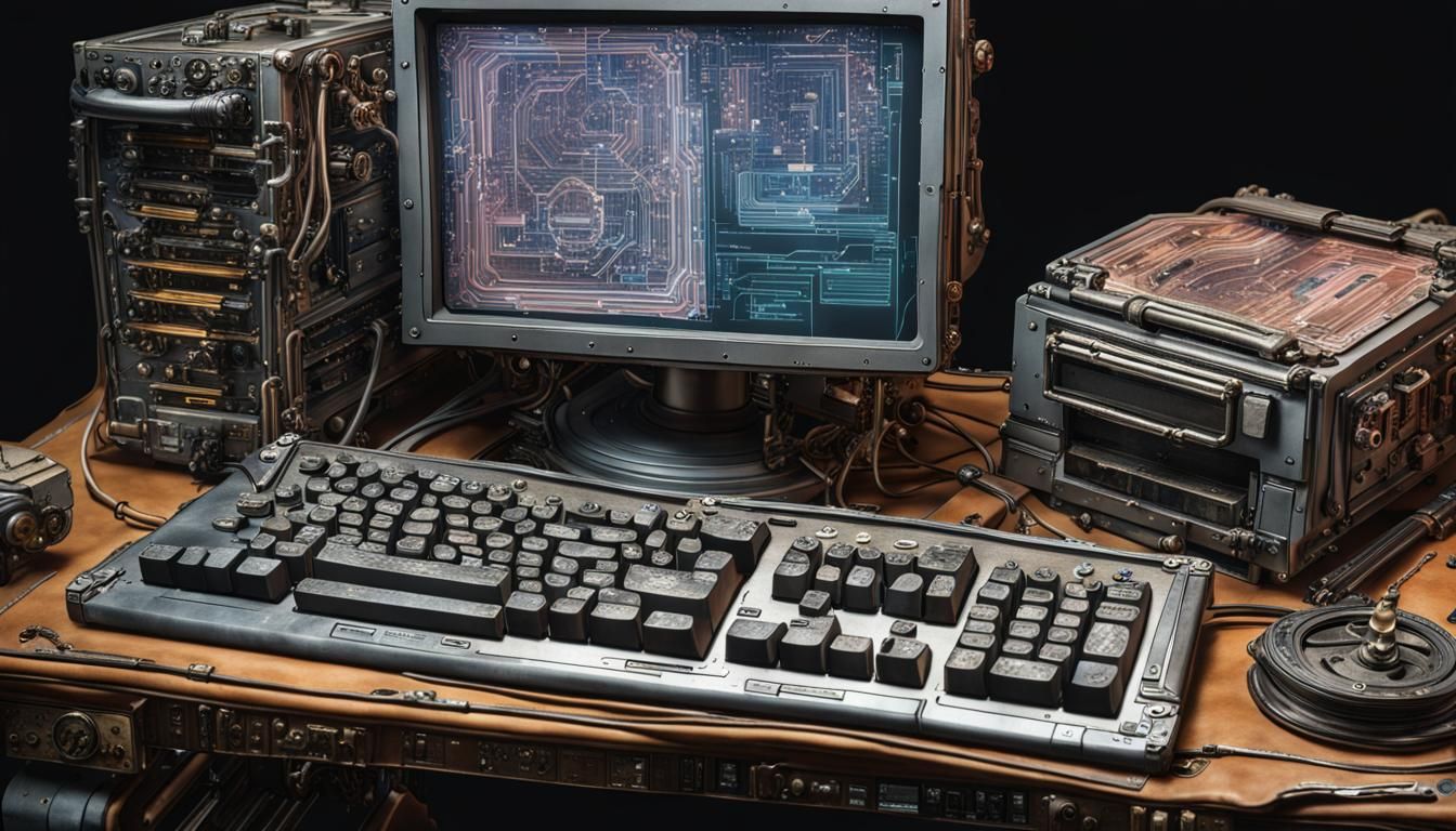 Cyberpunk Computer in Detailed Photorealism