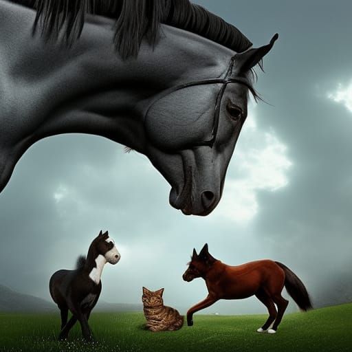 Epic Animals in Maximalist Digital Painting