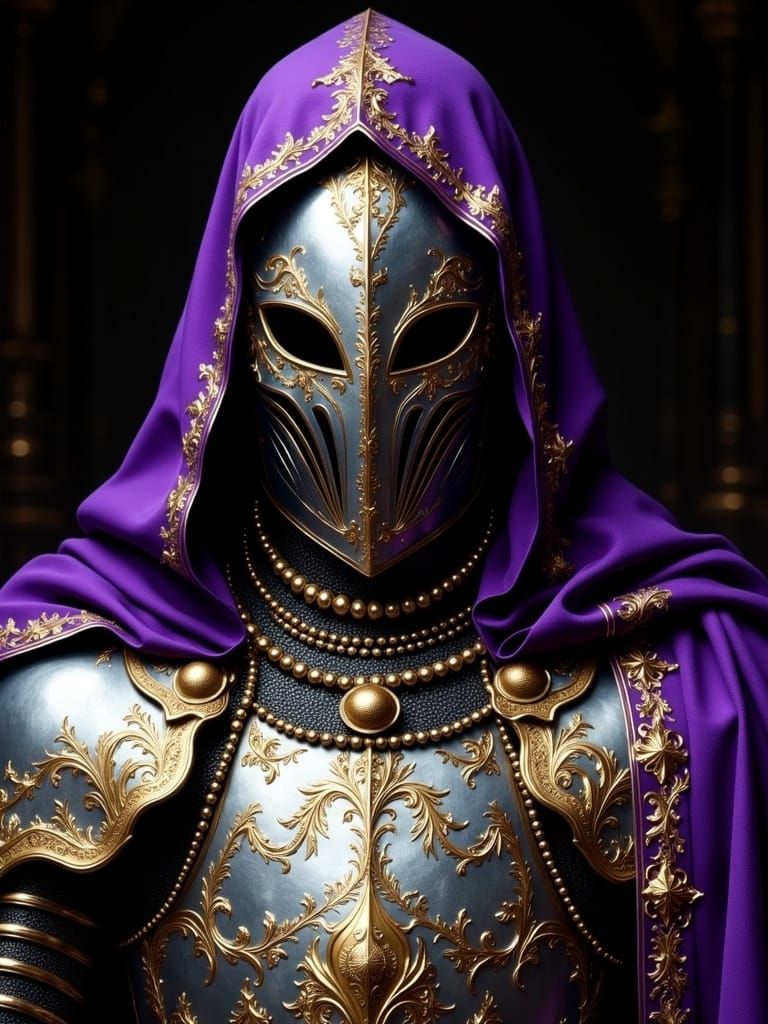 Formidable Knight Portrait in Baroque Style