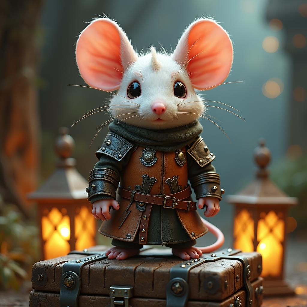 Armored Mouse RPG Character in Digital Art Style