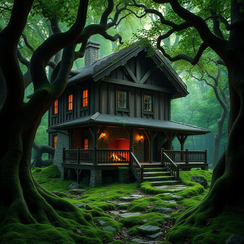 Whimsical Timber Frame Farmhouse in Enchanted Woods