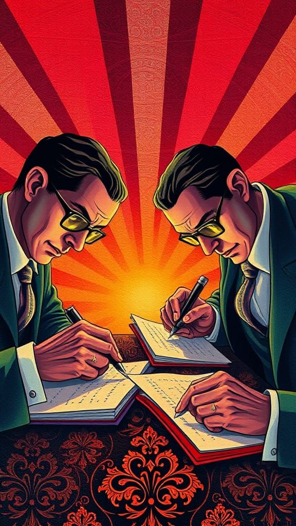 Send Poison Pen Letters Tim Burton contrasting colors deep c...