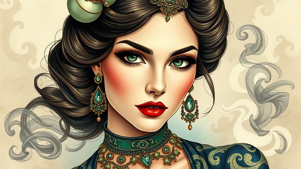 Ethereal Woman Portrait in Surreal Neurographic Style