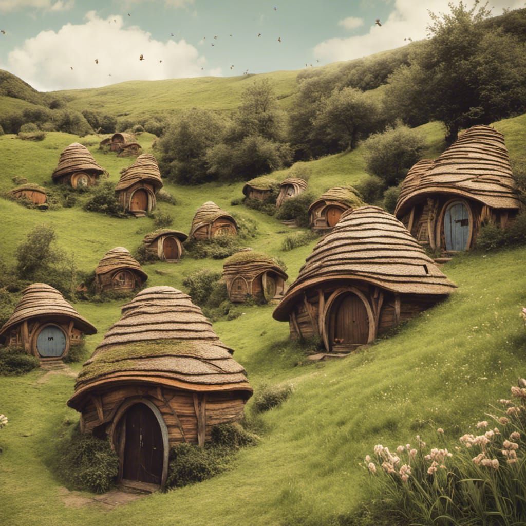Charming Beehive Hobbit Village