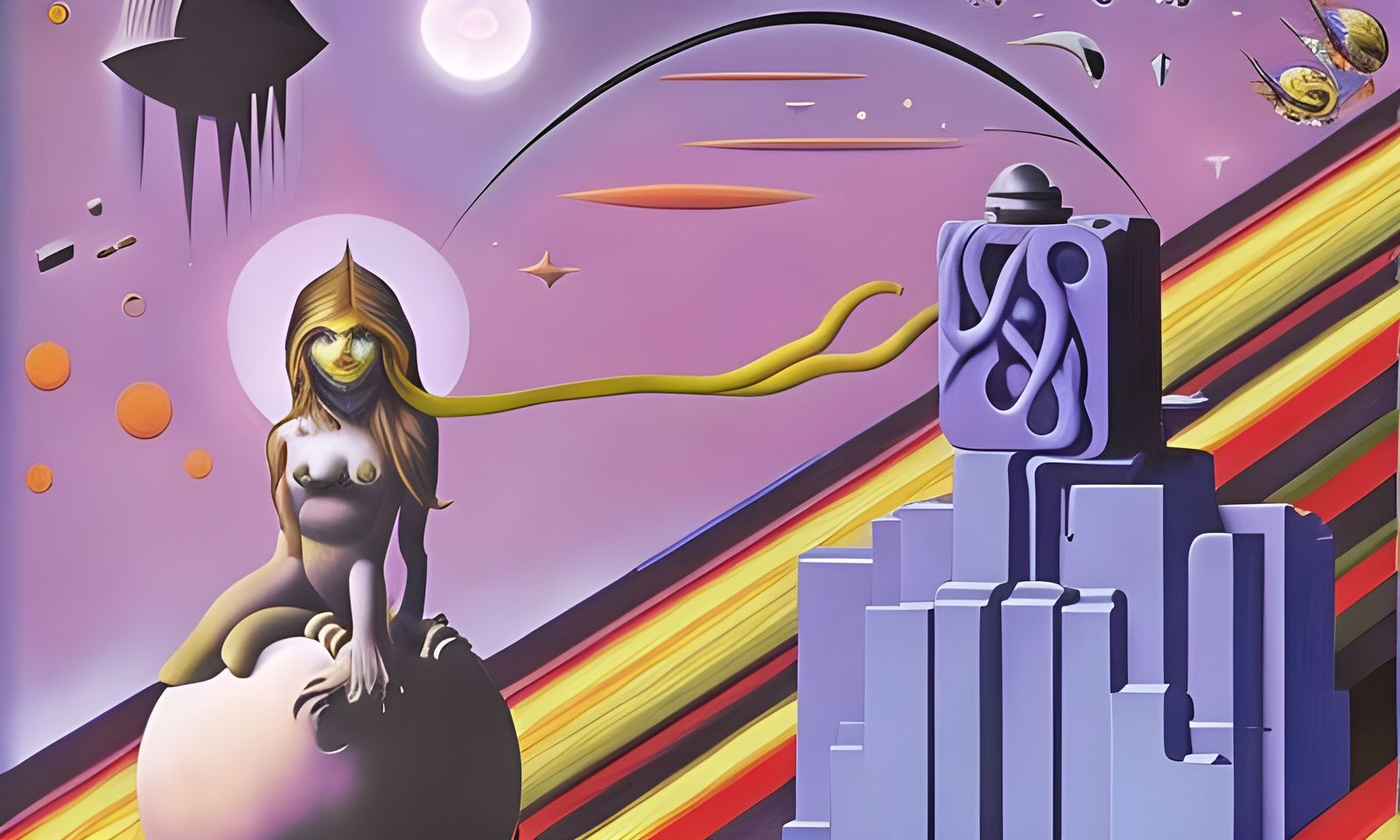 Black Sabbath Album Cover in Art Nouveau Style