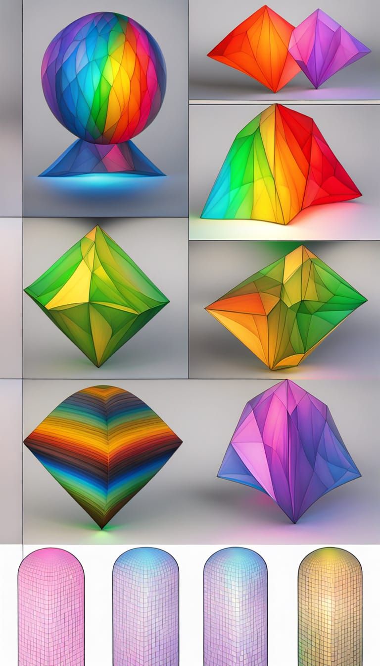 Vibrant Maximalist Fractal Art in Neon 3D