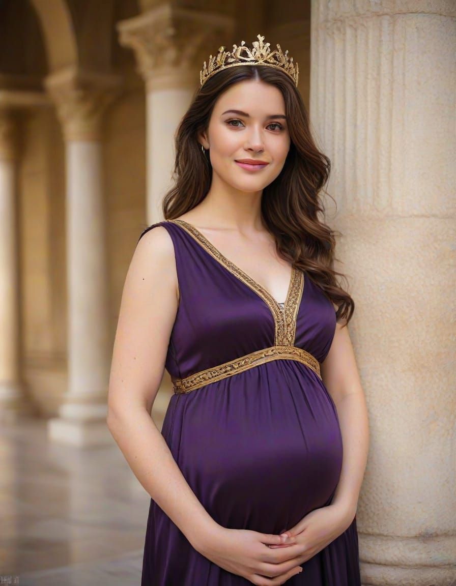 Ancient Greek Princess in Regal Splendor