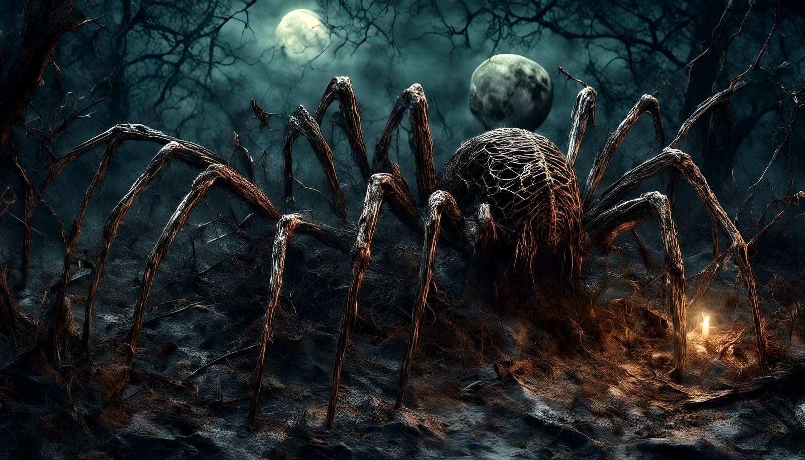 Spider Death Goddess in Cemetery Crypt