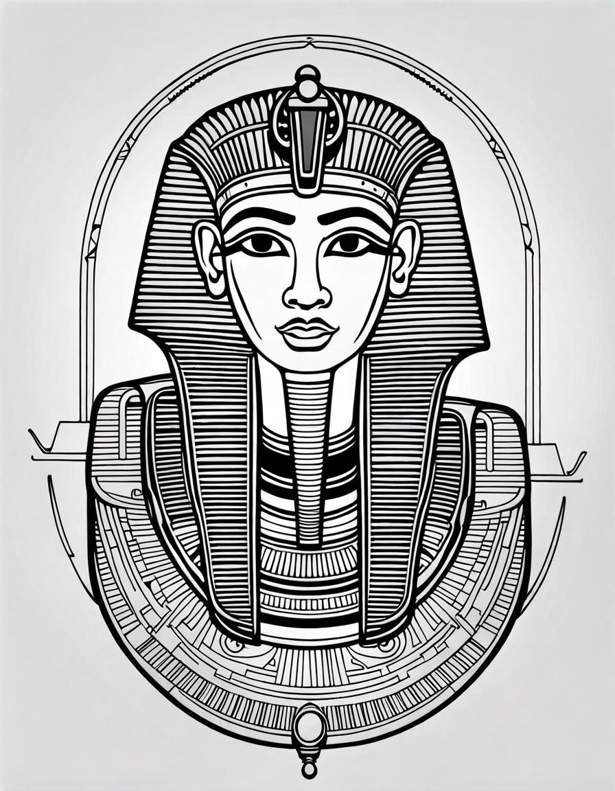 Ancient Egypt Line Art Tattoo Masterpiece
