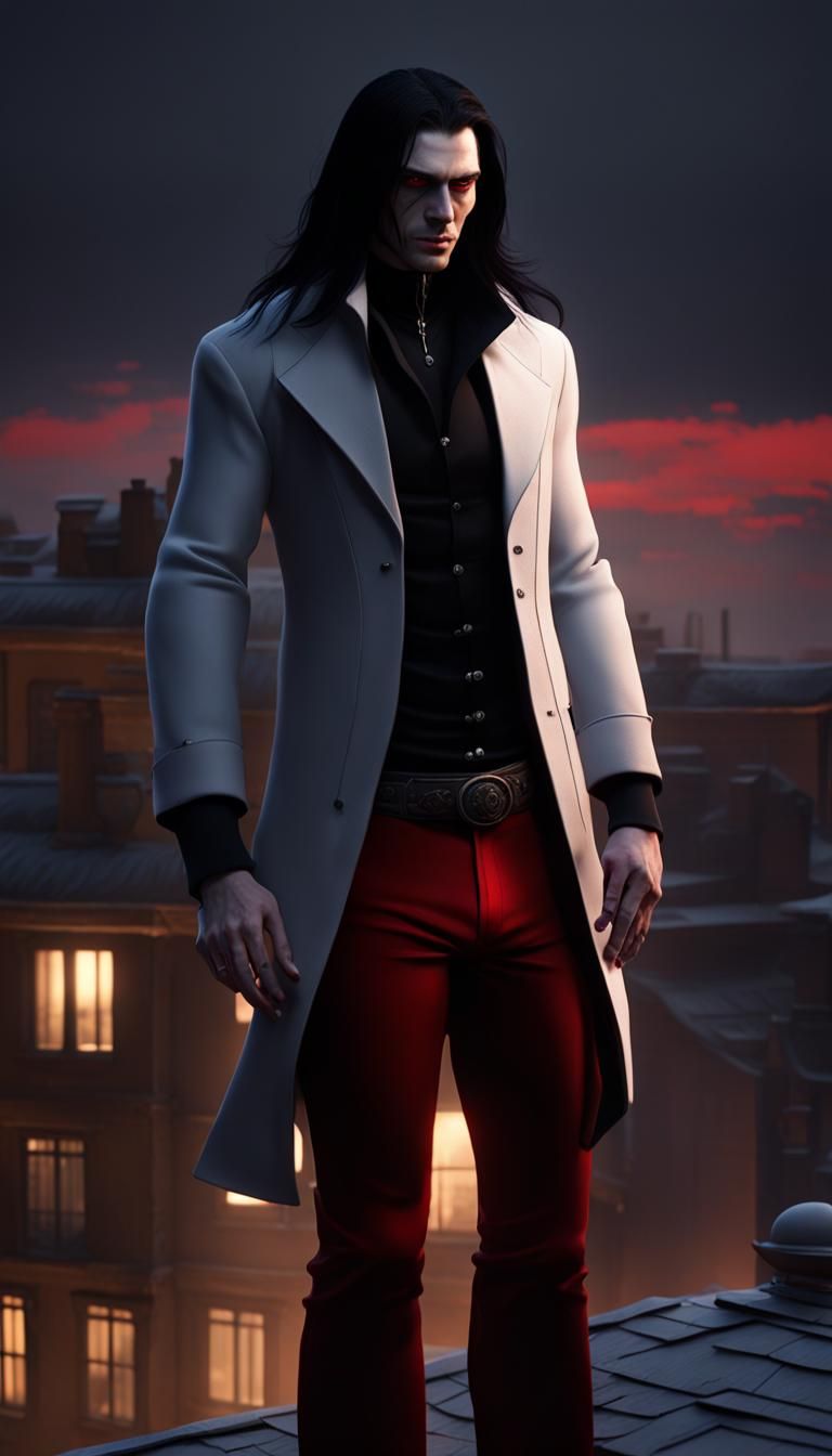 Hyperdetailed Vampire Portrait in Dark Fantasy Style