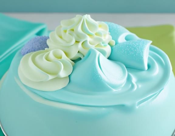 Vivid Decorative Dessert with Detailed Features