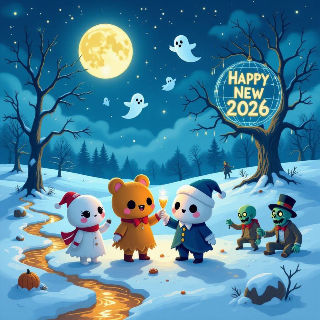 Nuthin' Ham Plushies Haunted New Year's Eve Ball