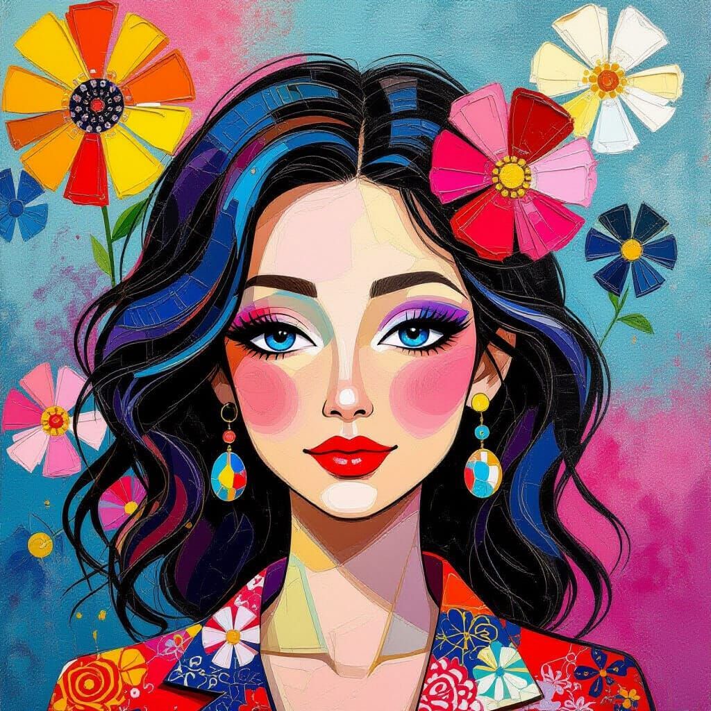 Vibrant Textures Blend Fantasy in Impasto Style