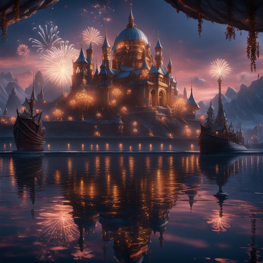 New Year's Eve Reflections: Detailed Fantasy Art