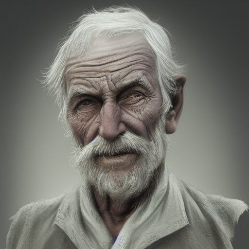 Detailed Matte Painting of an Old Man