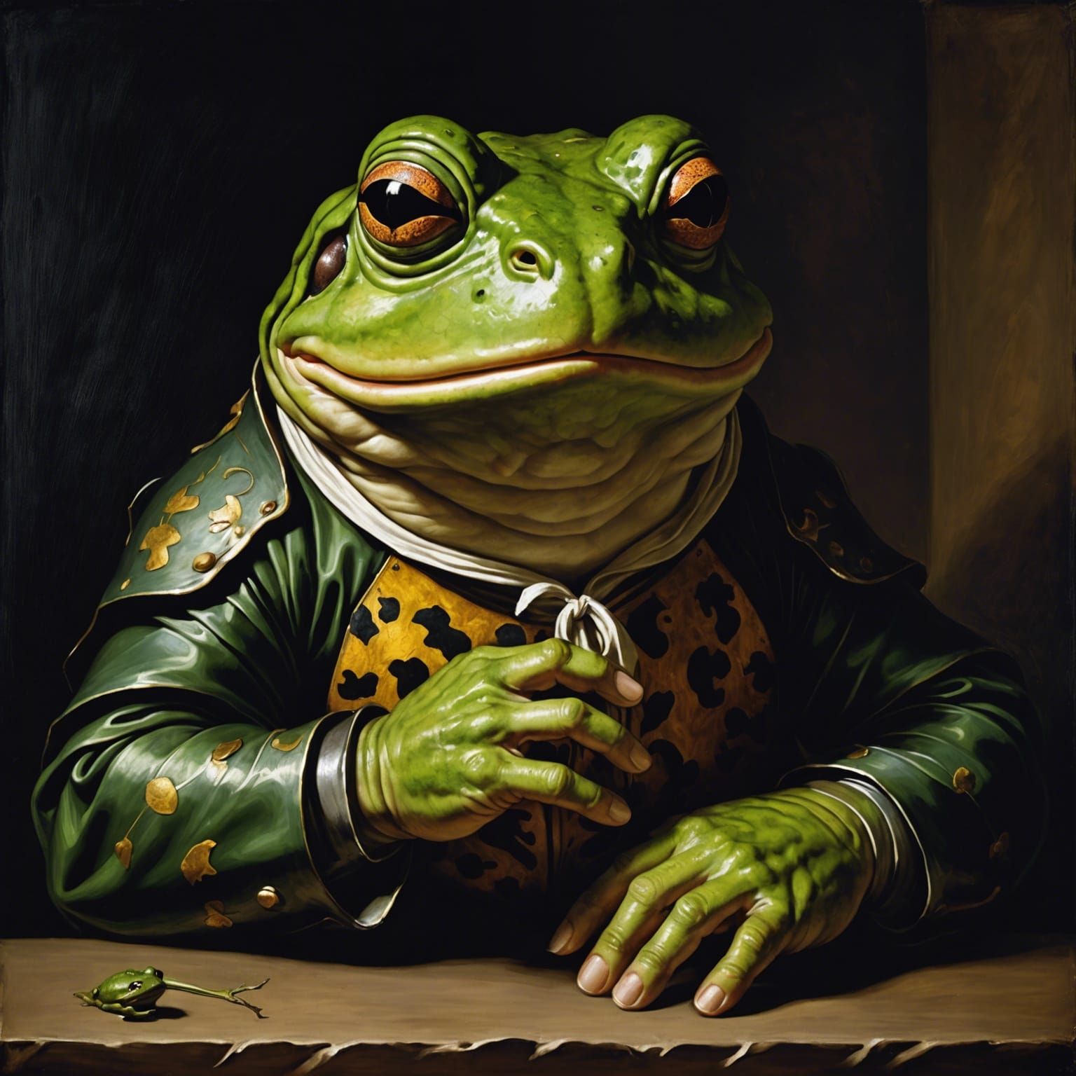 Brooding Frog in Renaissance Style