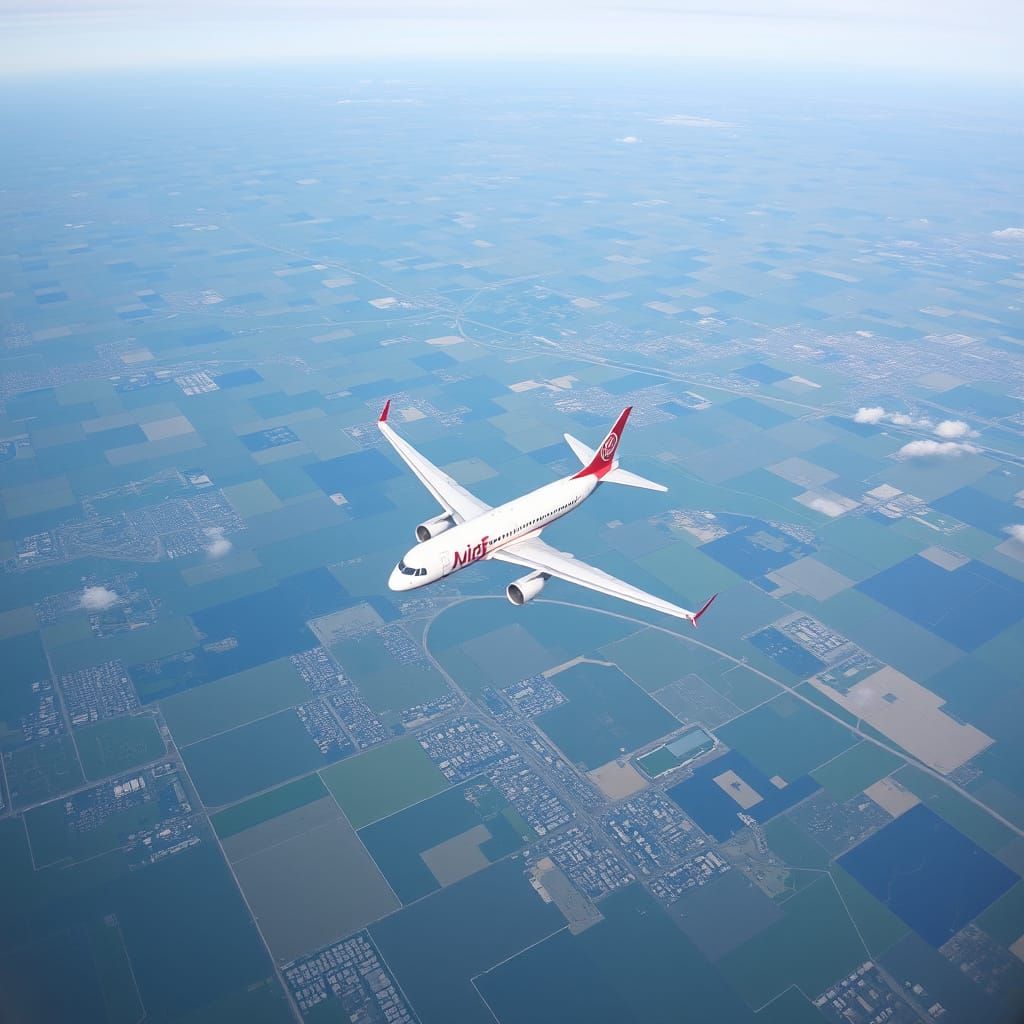 Plane Soars Above the Clouds