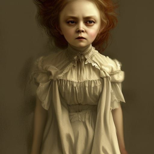 Victorian Doll in a Dark Fantasy Style