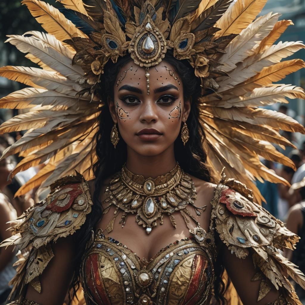 Brazilian Carnival Beauty in Sinister Rutkowski Style