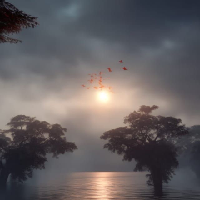 Colorful Wild Birds in Detailed Oil Painting