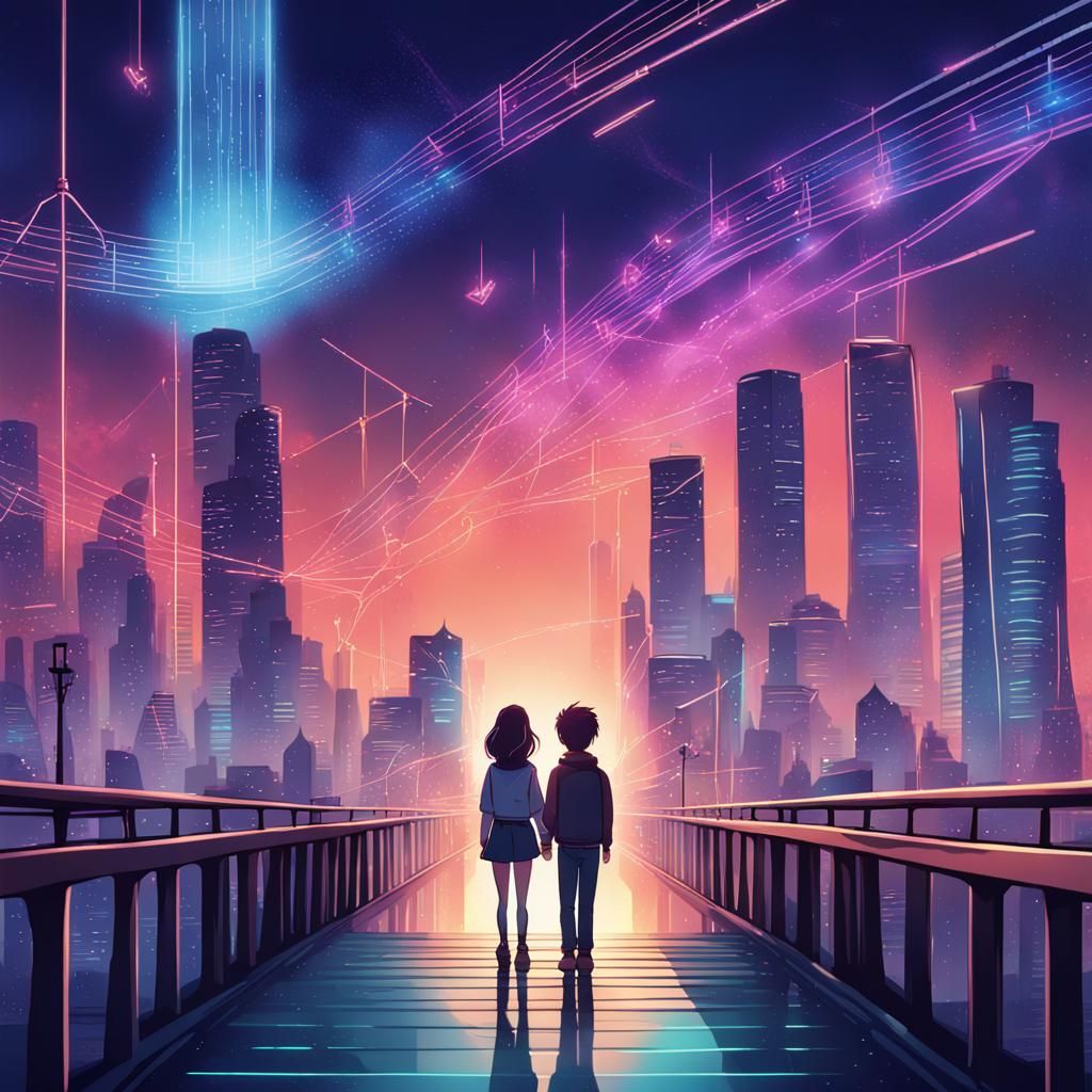 Anime Style Musical Bridge to Future City
