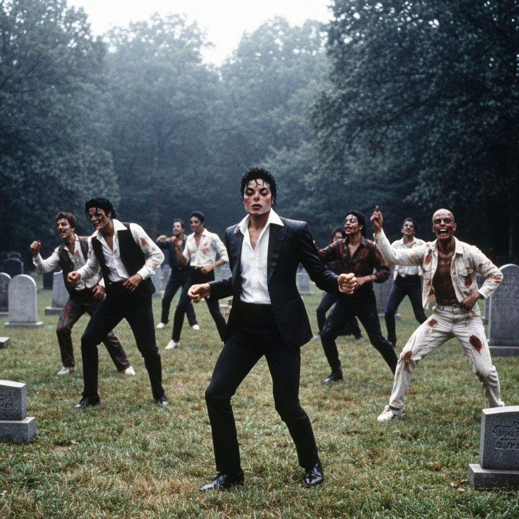Michael Jackson Thriller Dance in Cemetery