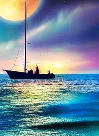 Bare Mast Under the Moon.