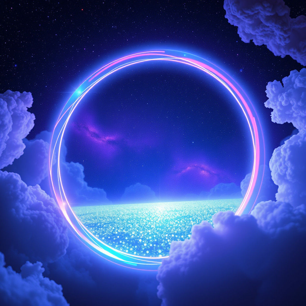 Iridescent Portal to a Diamond Galaxy