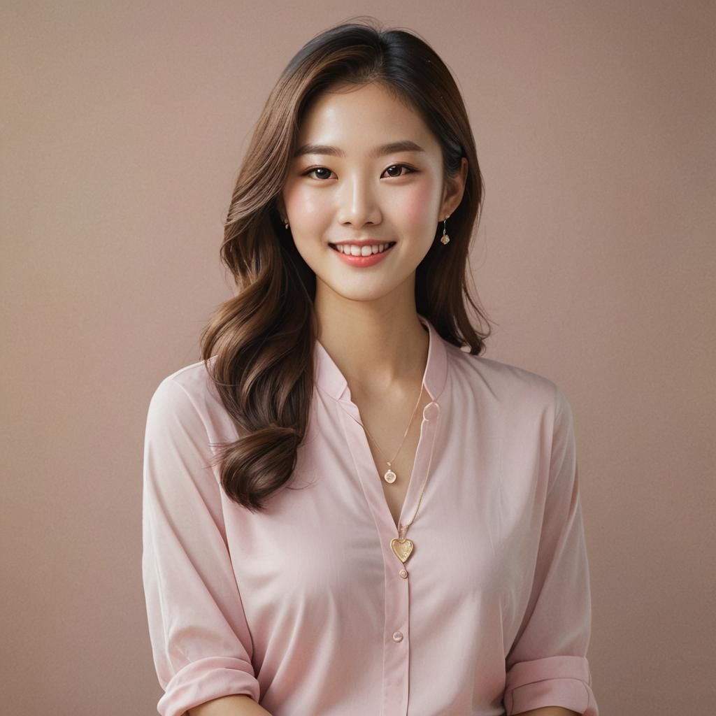 Elegant Korean Beauty Portrait in Natural Lighting