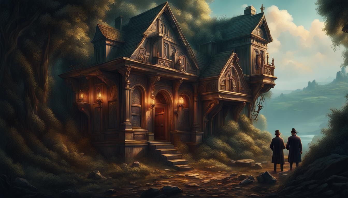 Edwardian Illustration of a Secret Hideout