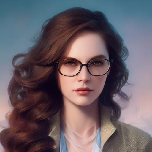 Wise Teacher Portrait in Hyperdetailed Pastel Art