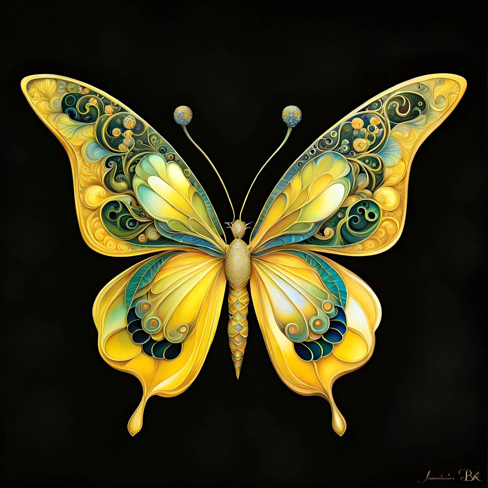Beautiful Yellow Butterfly