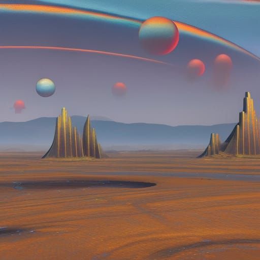 Desolate Wasteland in Dreamcore Chalk Art