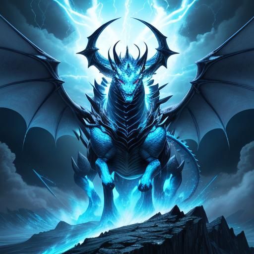 Majestic Blue-Eyes White Dragon in Anime Style