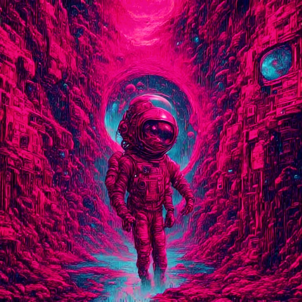 Vaporwave Quantum Hivemind Equilibrium: Surreal Sci-Fi Utopi...