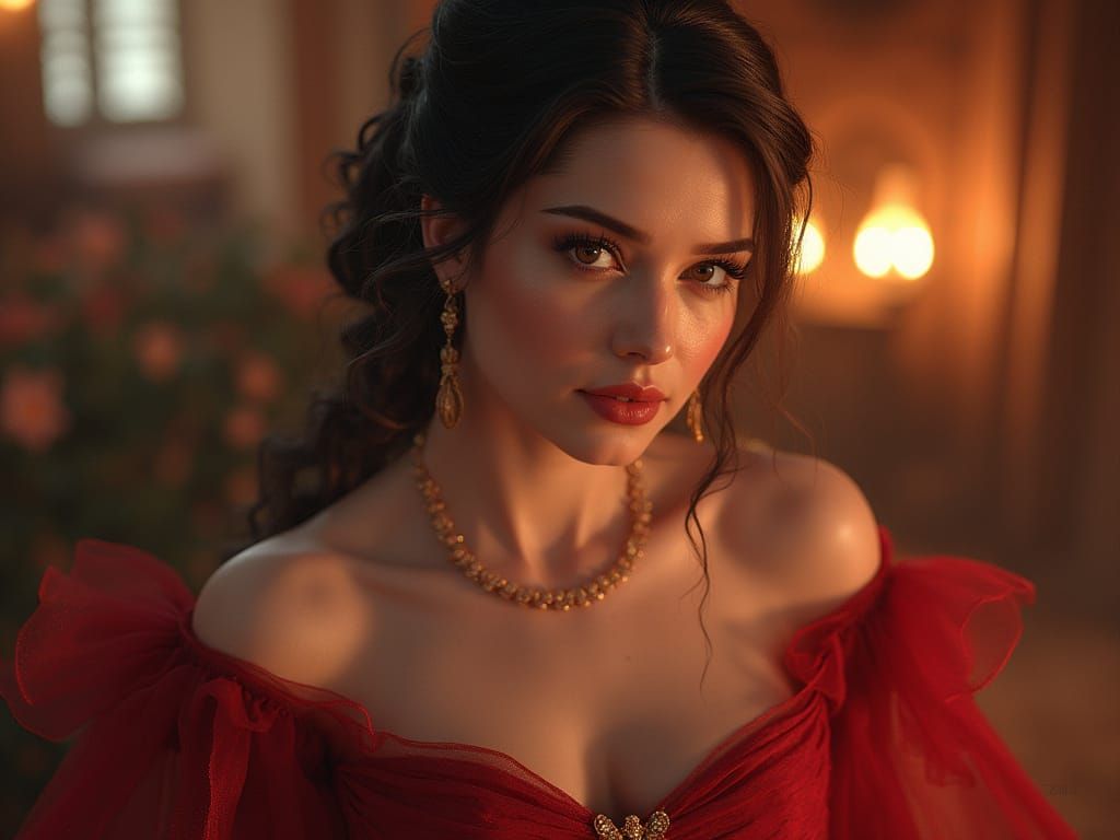 Scarlett O'Hara Portrait in Iconic Gowns