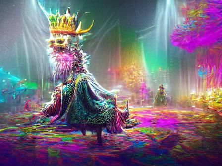 Psychedelic Concept Art of Invisible King in 8K