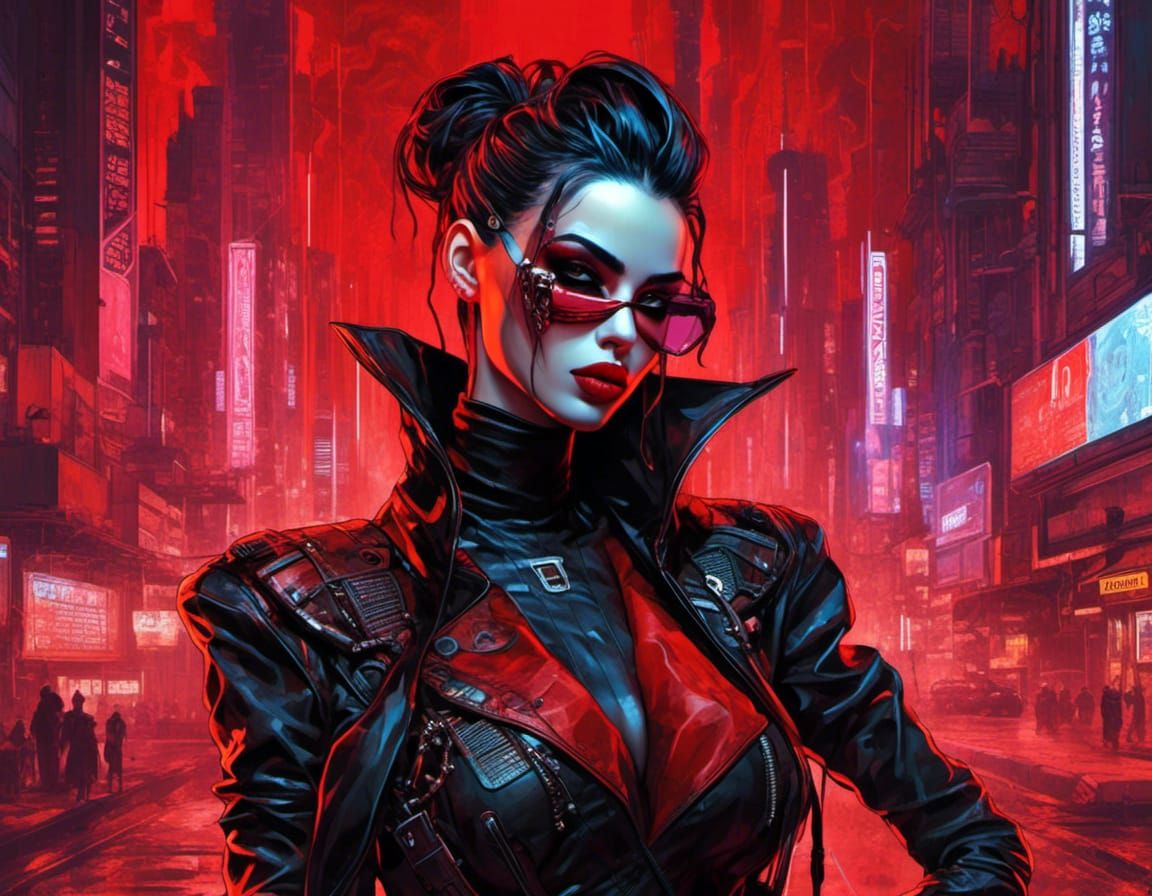 Cyberpunk bounty hunter