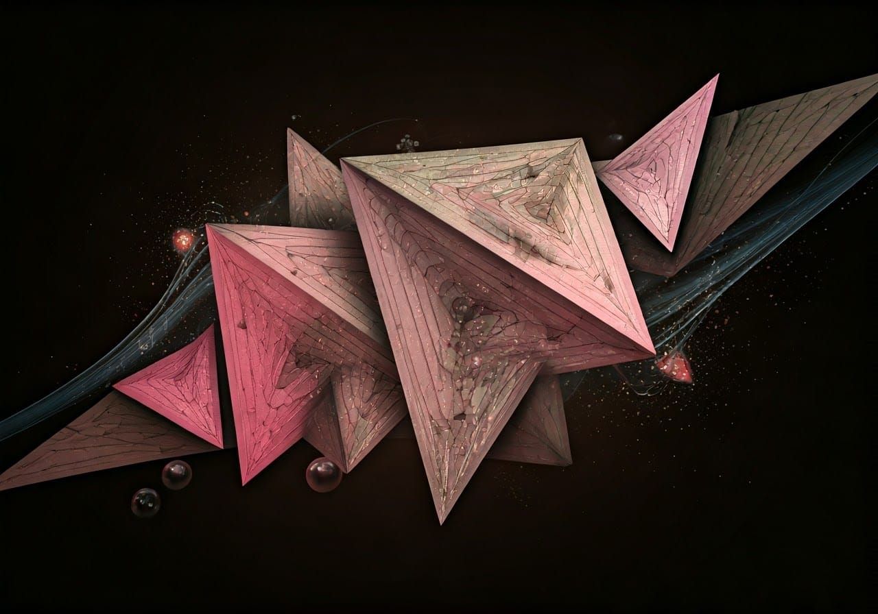 Abstract 3D Zentangle in Kandinsky Style