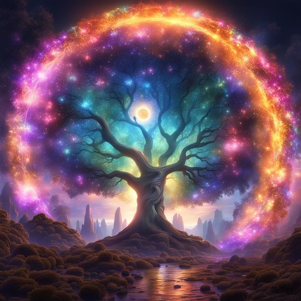 Spiritual Energy Tunnel: A Fantastical Matte Painting