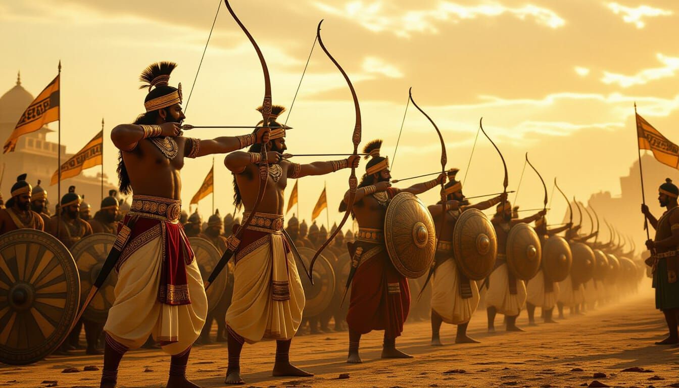 Epic Indian Warriors on the Battlefield