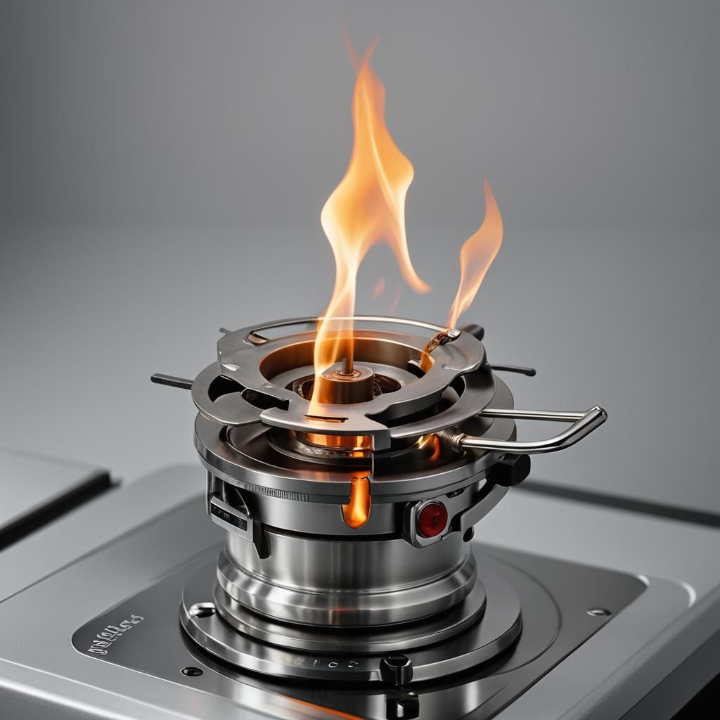 Moody Lab: Bunsen Burner in Hyper-Realistic Photography