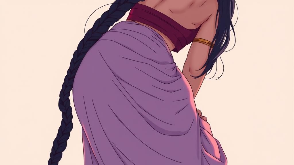 Radha Leaning: Anime-Inspired Divine Serenity