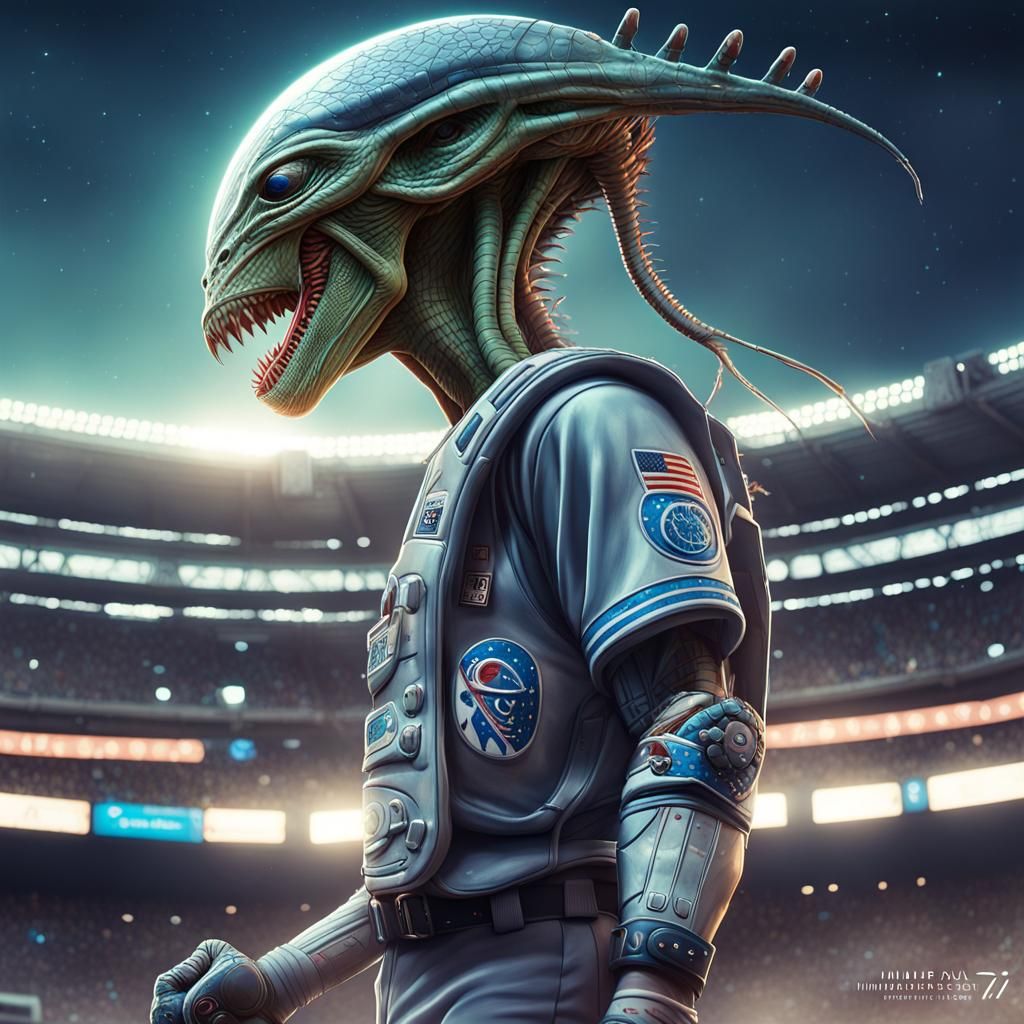 Alien baseball player (B)