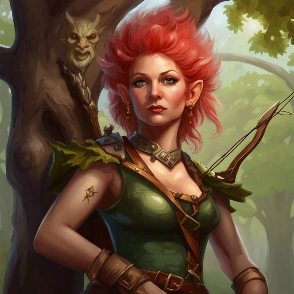 Fantasy Elf Warrior Portrait in Artstation Style