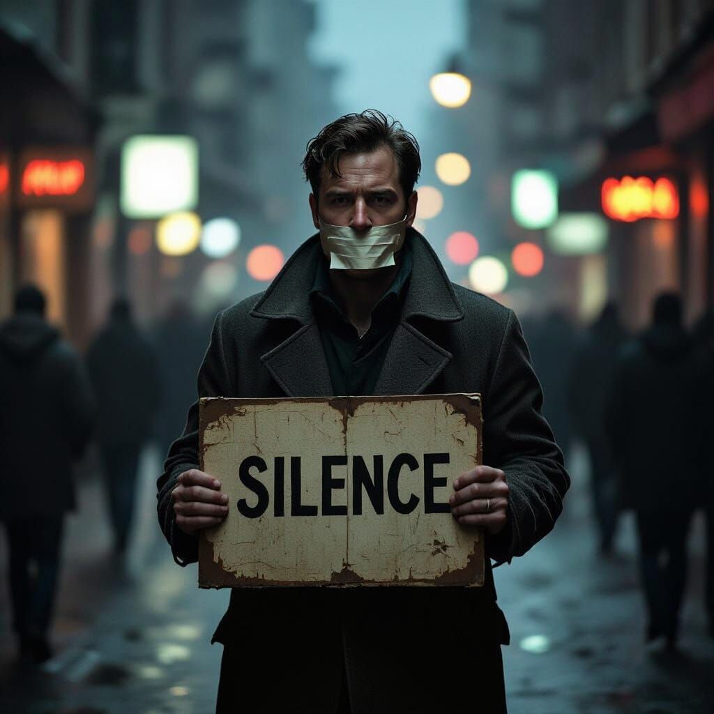 Man Silenced on Dark Street in Cinematic Style
