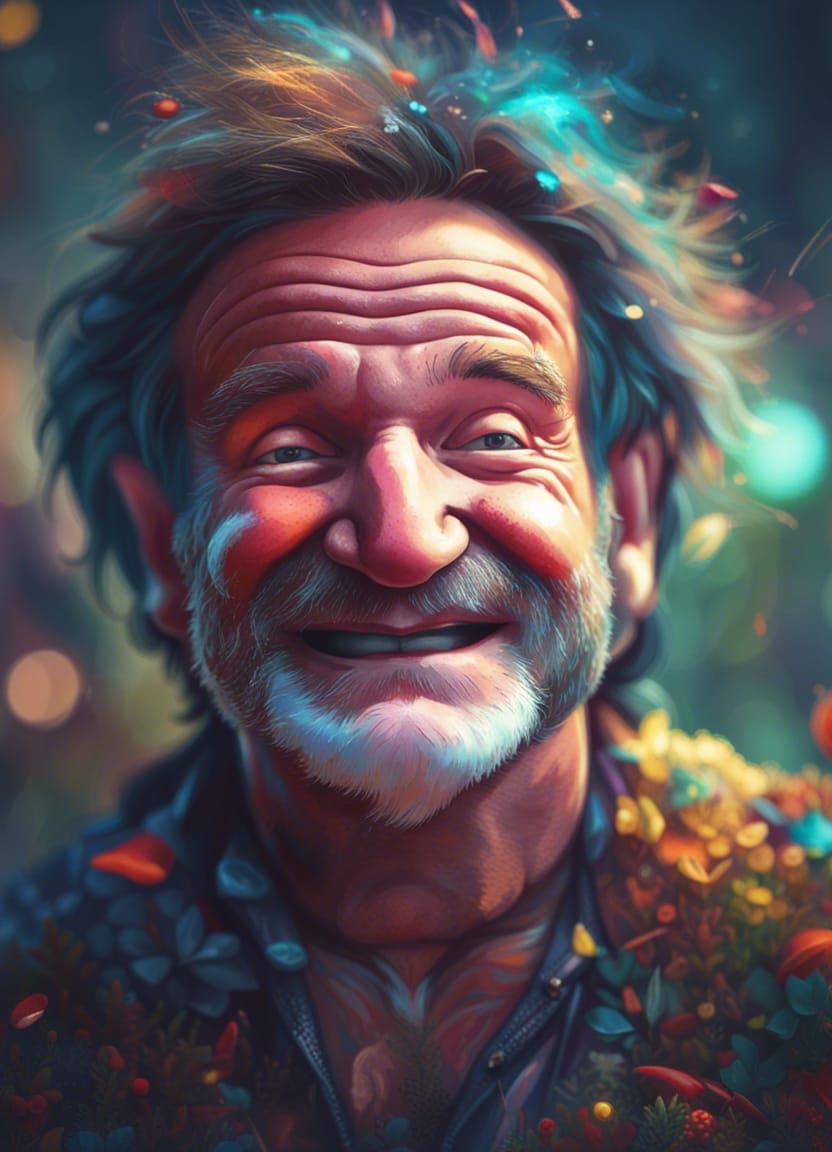 Expressive Portrait of a Free-Spirited Man