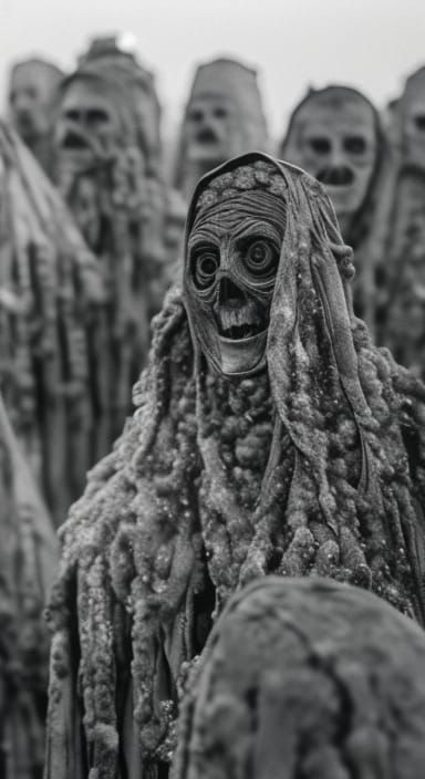 Zombie Medjool Dates in Horror Film Style