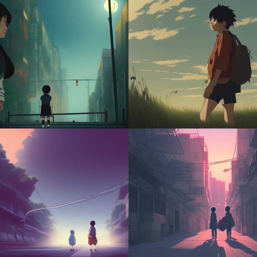 Mugger Encounter in Ghibli Anime Style